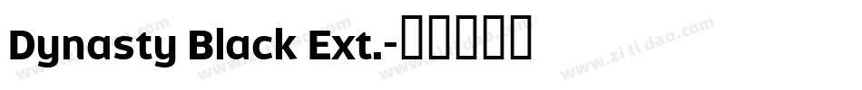 Dynasty Black Ext.字体转换